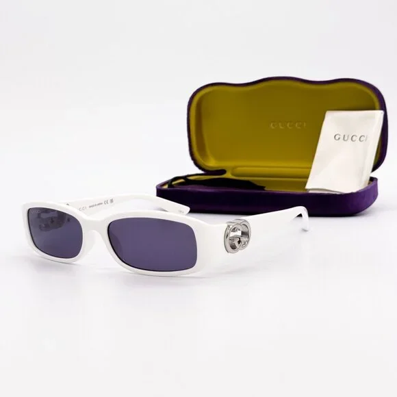 NEW GUCCI SUNGLASSES GG1661S 003 WHITE WOMEN EYEWEAR GUCCI Gucci GG1661S 003 - Sunglasses for Woman – LookerOnline main image 4